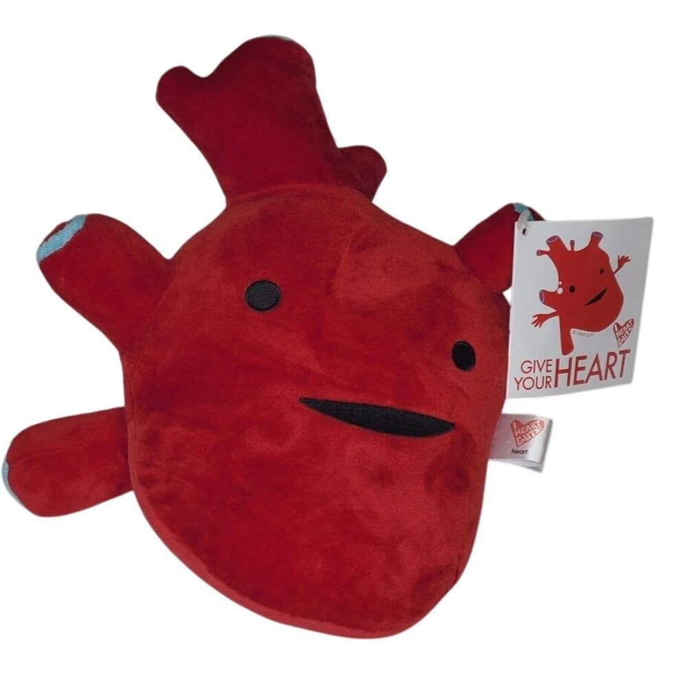 I Heart Guts Plush Anatomical Heart Stuffed Toy  Organ Doll 10" NWT Valentines